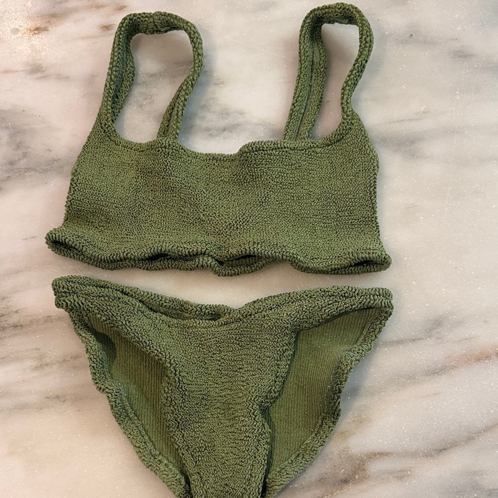 Hunza G moss Green Bikini Set